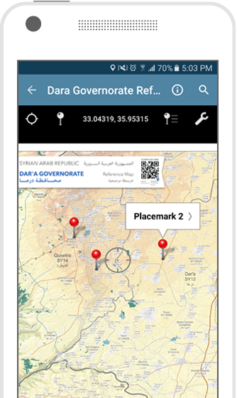 Offline maps on mobile phone